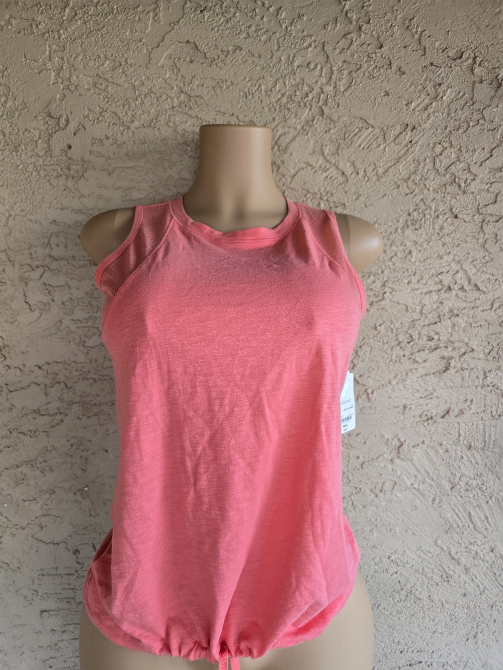 St. John's Bay Coral Drawstring Hem Sleeveless Tank